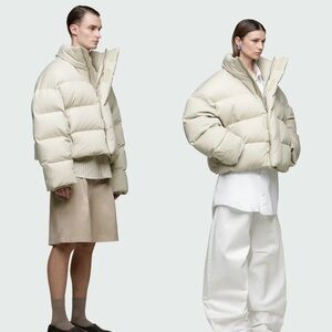 Men's Entire Studio Cream Puffer Jacket